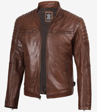 Viktor Brun Cafe Racer Læderjakke
