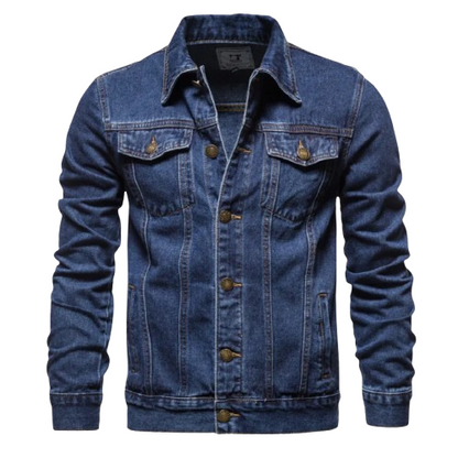 Men’s Denim Jean Jacket – Classic Trucker Style with Adjustable Fit