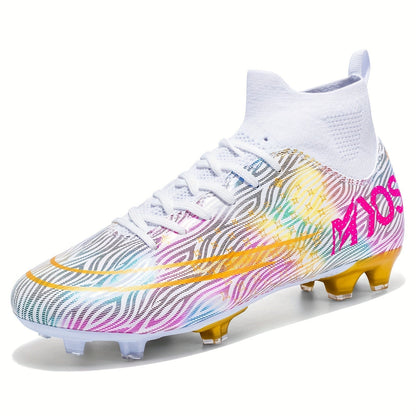 Men's Football Boots with Grip & High Ankle Design – Dario-White-7-State of Style