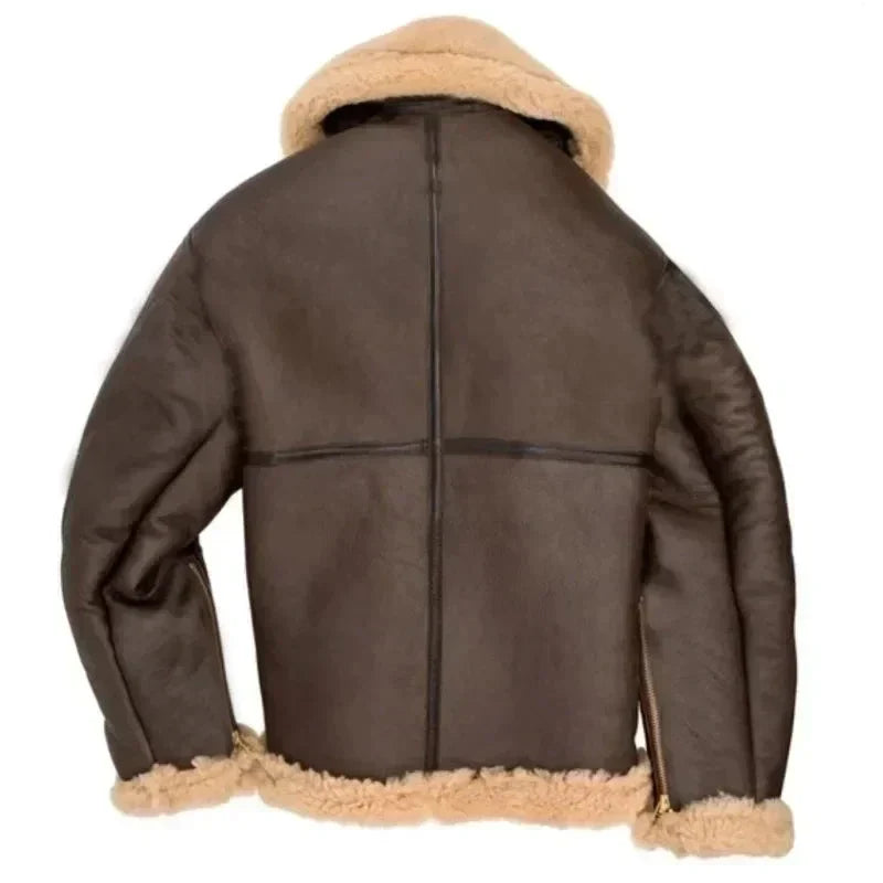 Men’s Leather Aviator Jacket – Classic & Winter-Ready