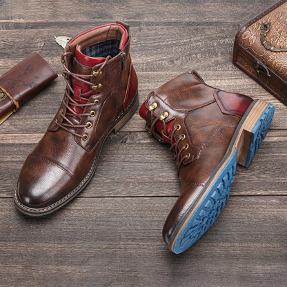 Men’s Leather Boots – Zip & Lace | Rugged