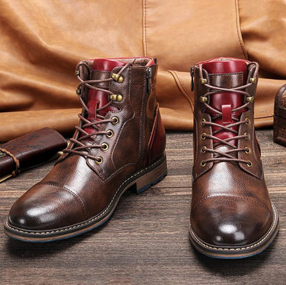 Men’s Leather Boots – Zip & Lace | Rugged