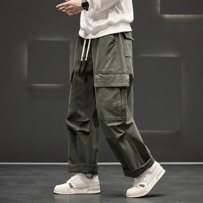 Archon – Men's Wide Leg Cargo Pocket Casual Pants