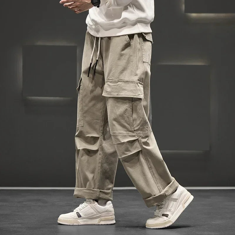 Archon – Men's Wide Leg Cargo Pocket Casual Pants