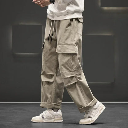 Luke | Men's Wide Leg Cargo Pocket Casual Pants