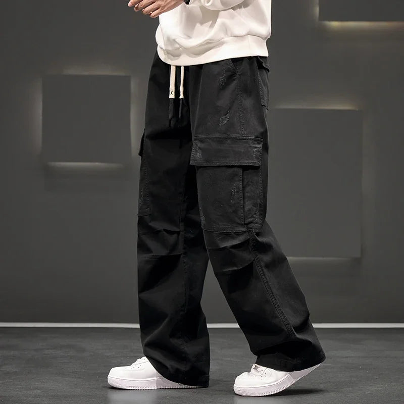 Archon – Men's Wide Leg Cargo Pocket Casual Pants