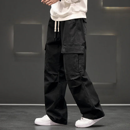 Archon – Men's Wide Leg Cargo Pocket Casual Pants