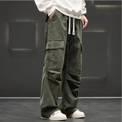 Archon – Men's Wide Leg Cargo Pocket Casual Pants