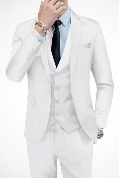 Men's 3 Piece Slim Fit Notch Lapel Suit