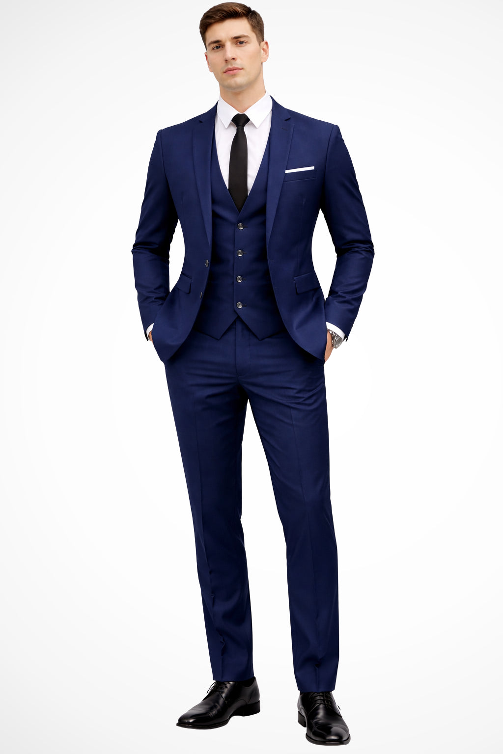 Men's 3 Piece Slim Fit Notch Lapel Suit
