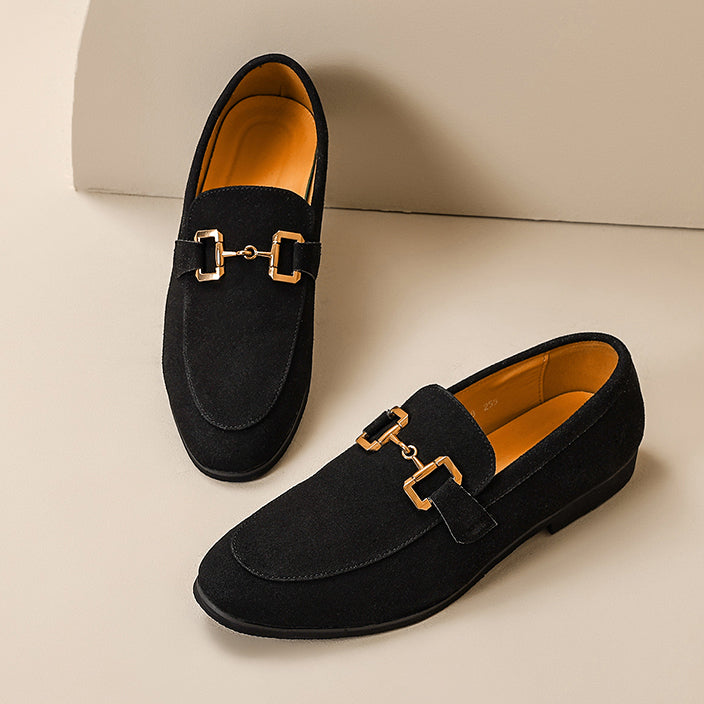 Edwarden – Mens Slip On Loafers With Metal Detail