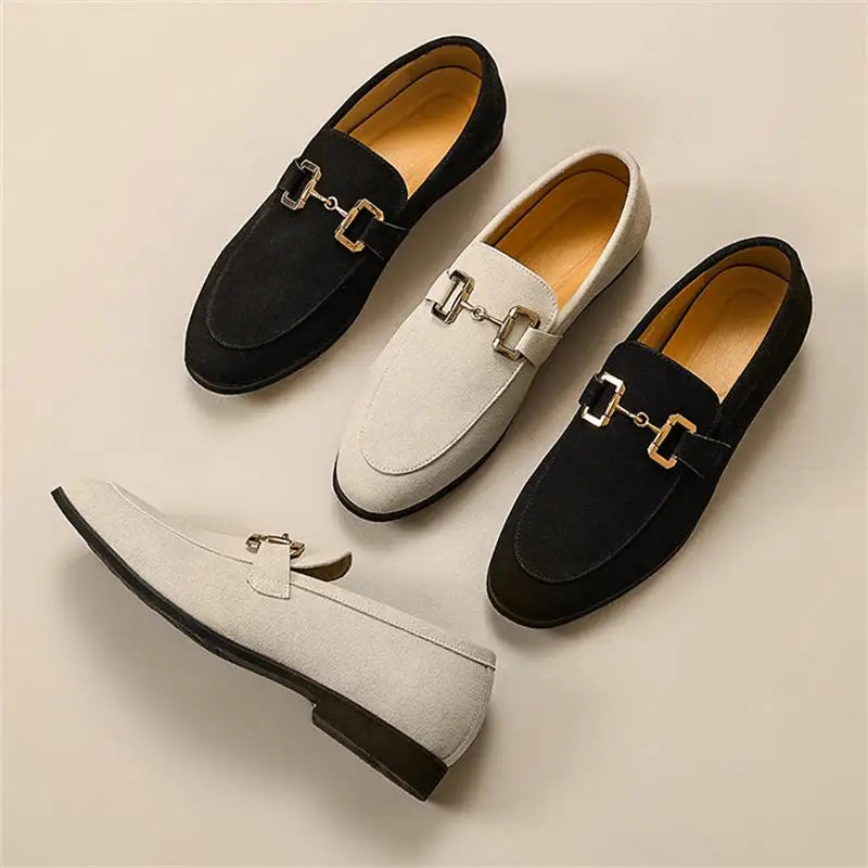 Edwarden – Mens Slip On Loafers With Metal Detail