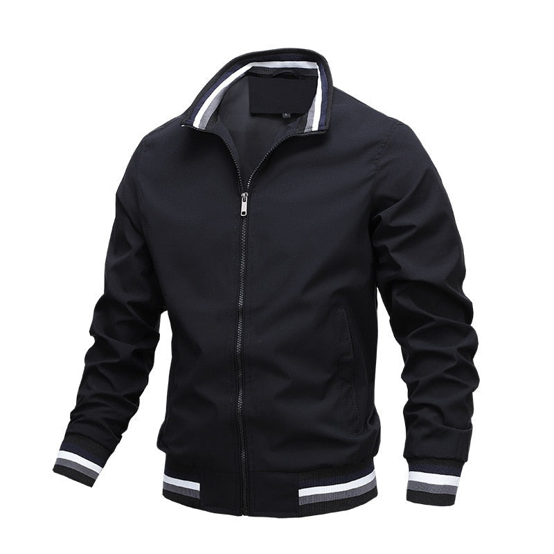 Rovenis – Mens Classic Zip Bomber Jacket