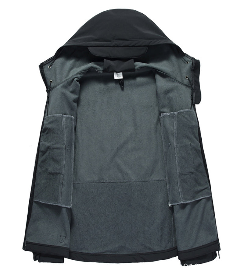 Bellivaro | Herre Taktisk Vandtæt Softshell Jakke | Vindafvisende Outdoor Med Hætte