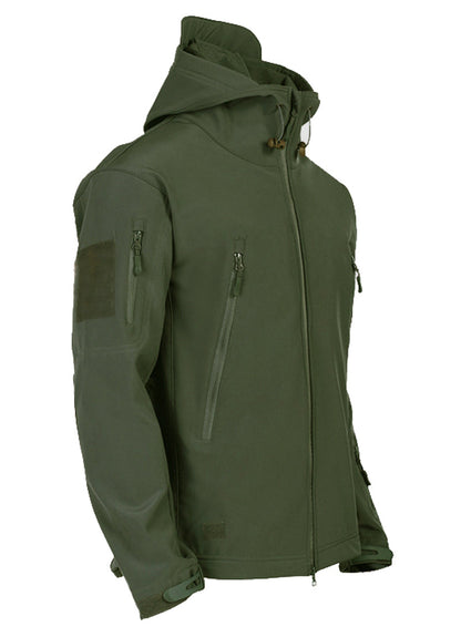 Bellivaro | Herre Taktisk Vandtæt Softshell Jakke | Vindafvisende Outdoor Med Hætte