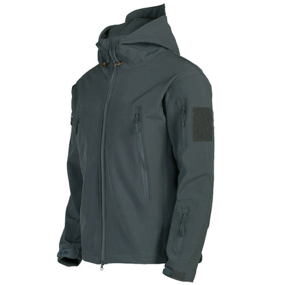 Bellivaro | Herre Taktisk Vandtæt Softshell Jakke | Vindafvisende Outdoor Med Hætte