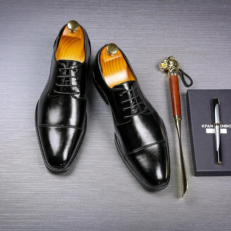 Men's Leather Lace Up Oxford Shoes