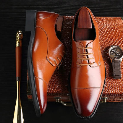 Men's Leather Lace Up Oxford Shoes