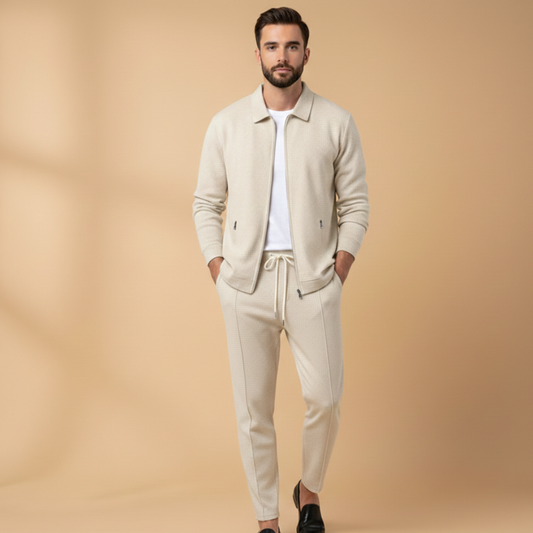 Dylor – Men's Casual Zip Jacket Two Piece Set
