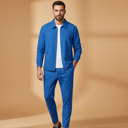 Dylor – Men's Casual Zip Jacket Two Piece Set