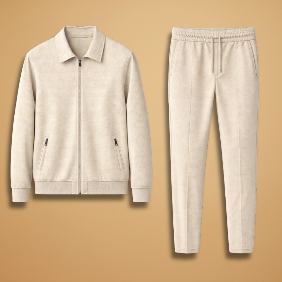 Dylor – Men's Casual Zip Jacket Two Piece Set