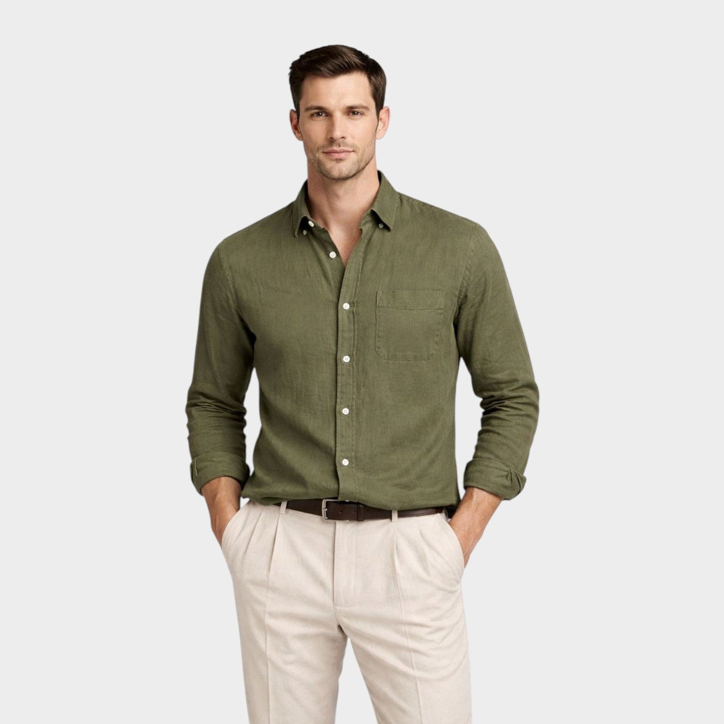 Men’s Timeless Long Sleeve Shirt Classic Casual Wear