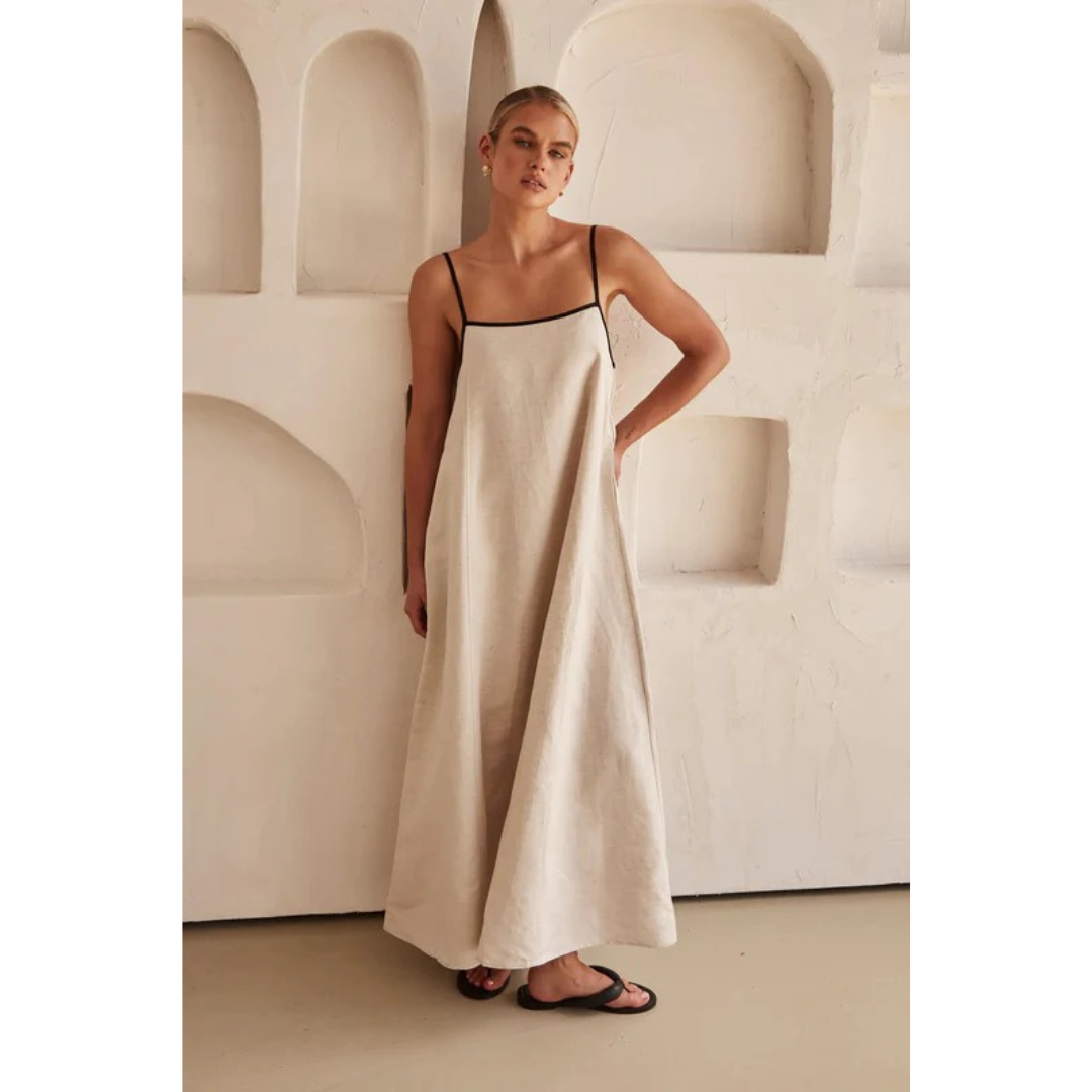 Meryem | Elegantes Maxikleid für Damen in Creme