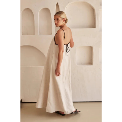 Meryem | Elegantes Maxikleid für Damen in Creme