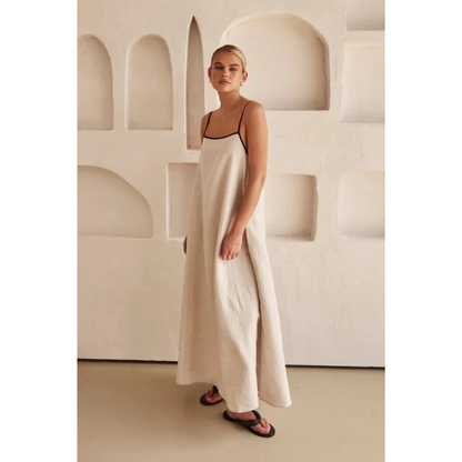 Meryem | Elegantes Maxikleid für Damen in Creme