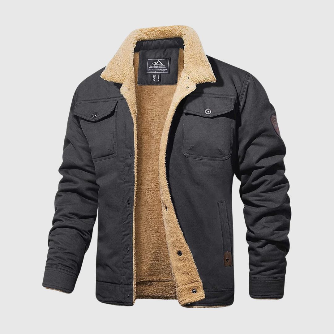 Męska kurtka bomber – Logan-Ciemnoszary-S-Trend Polska