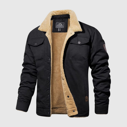 Męska kurtka bomber – Logan-Czarny-S-Trend Polska
