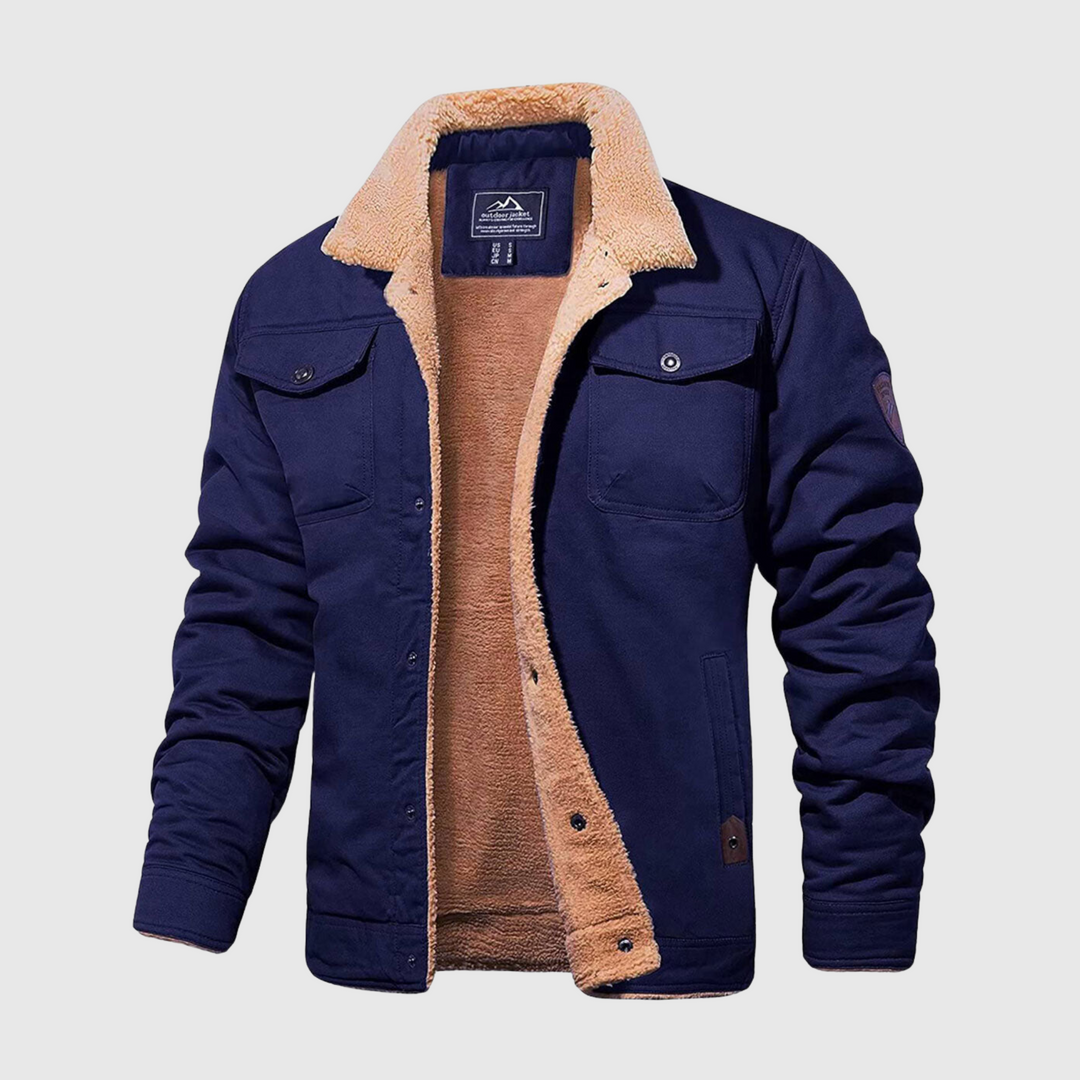 Męska kurtka bomber – Logan-Granatowy-S-Trend Polska