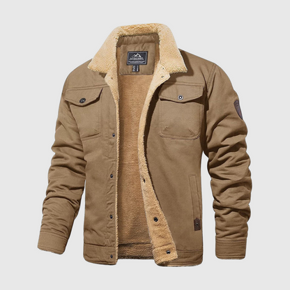 Męska kurtka bomber – Logan-Khaki-S-Trend Polska