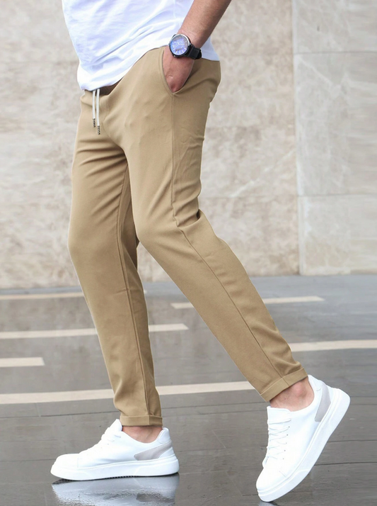 Hadrian - Mens Drawstring Waist Trousers With Pockets