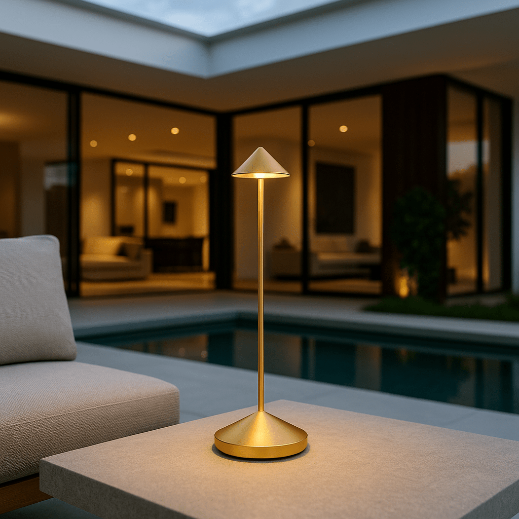 Vnitřní Dekorativní Stolní Lampa | Minimalistické Kuželové LED Světlo