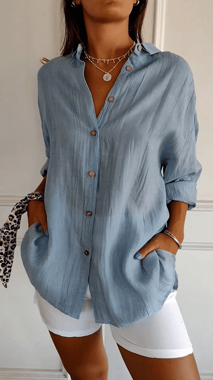 Camicia donna a maniche lunghe Slim Lightweight Refined