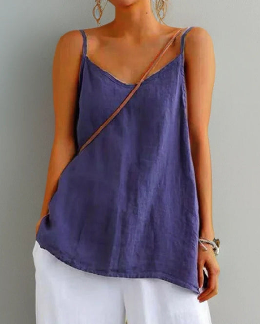 Minimalistisch Damen Tank Top mit V-Ausschnitt | Ärmellos