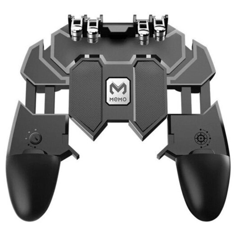 Mobile Game Joystick Trigger Controller Gamepad Set For Smartphone Black All In One