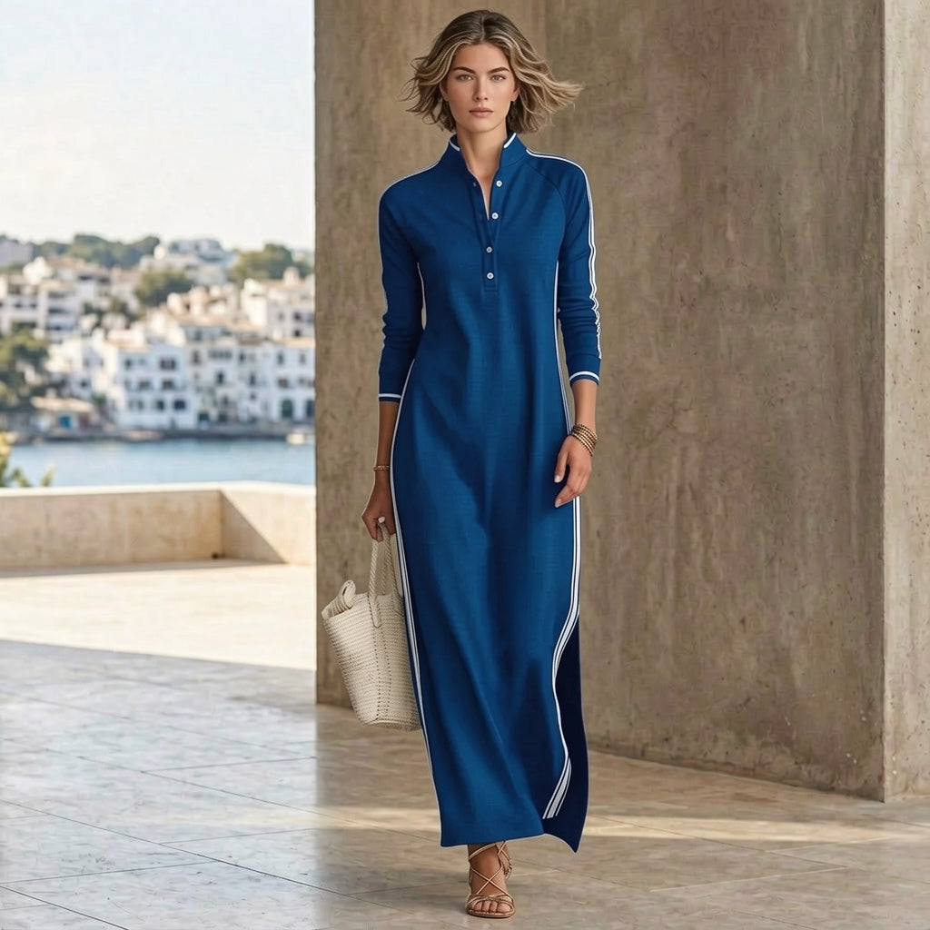 Mirta Visconti™ Abito maxi elegante a maniche lunghe