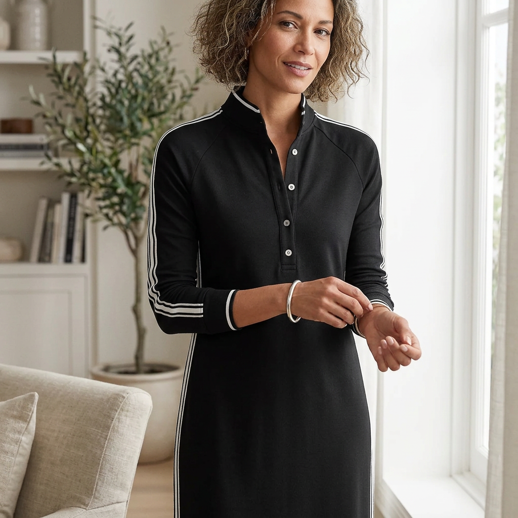 Mirta Visconti™ Abito maxi elegante a maniche lunghe