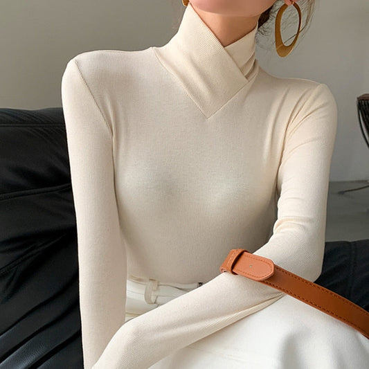 Women's Spring Elegant Mock Neck Top