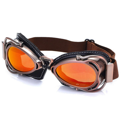 Terrox Motorradbrille mit faltbarem Rahmen und verstellbarem Band – Schutzbrille