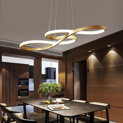 Hanglamp LED Ringen Dimbaar Afstandsbediening Aluminium Eetkamer Woonkamer Modern