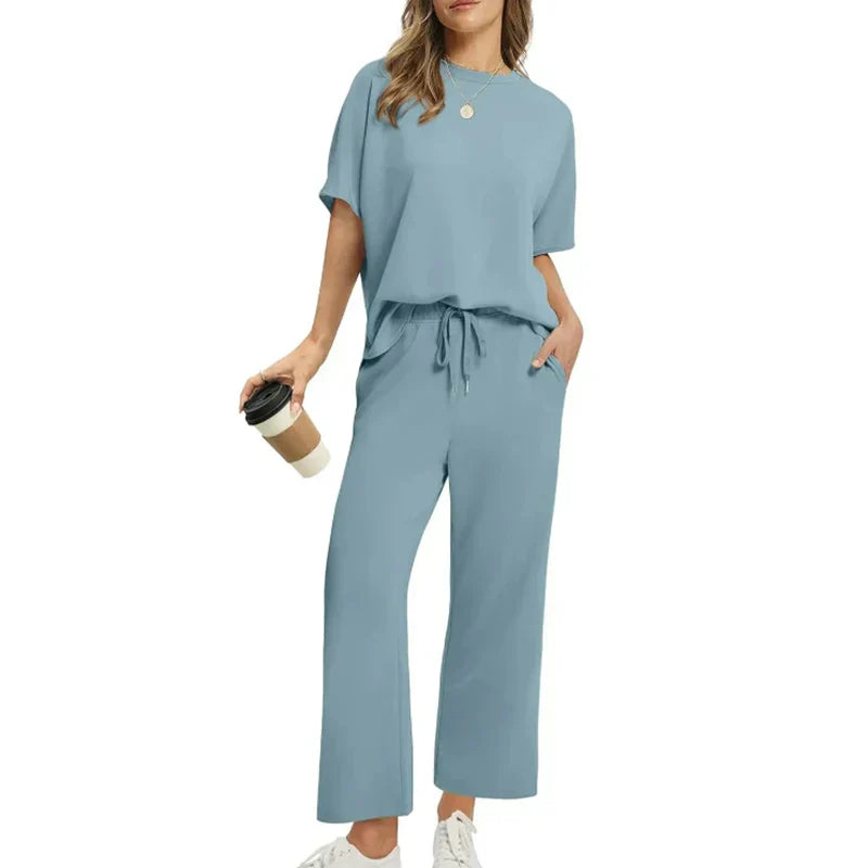 Monica Everyday Comfort Set - lifestyle view of breathable everyday wear set