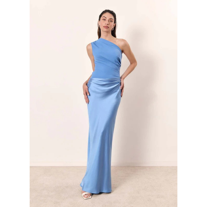 Monika | Damen Maxi Kleid Mit Ein Schulter Für Hochzeit