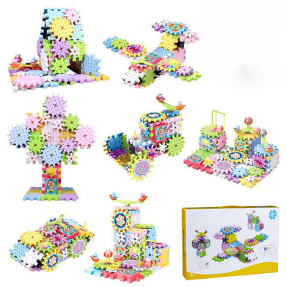Montessori Tandwiel Bouwblokken – Creatieve Constructieset Kind - KidsKorner