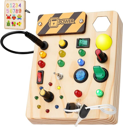 Montessori Toddler Pegboard with LED Lighting - SparkleSense-Nora Luxe