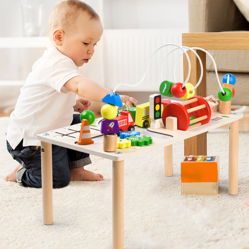 PlayTableix – 7-in-1 Montessori Houten Activiteitentafel