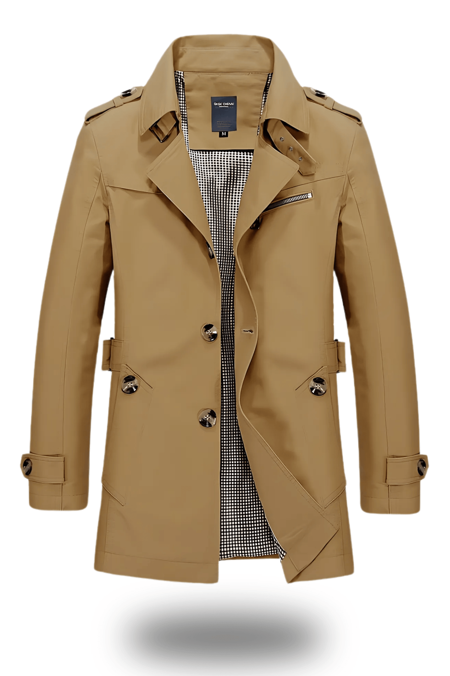Trench-coat classique à col revers