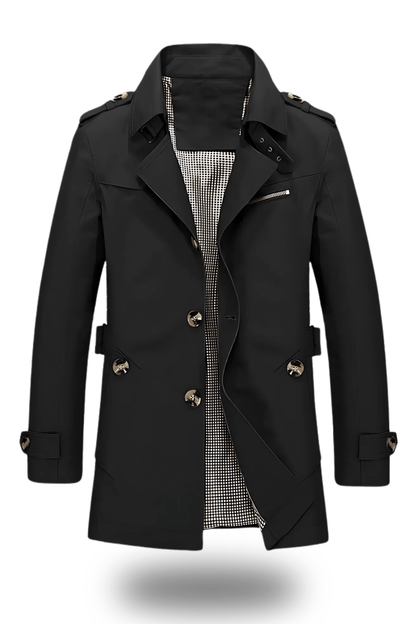 Trench-coat classique à col revers